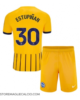 Brighton Pervis Estupinan #30 Maglia Gara Trasferta Repliche 2024-25 Bambino Maniche Corte Brighton Pervis Estupinan #30 Maglia Gara Trasferta Repliche 2024-25 Bambino Maniche Corte